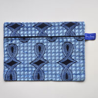 be a bag AA22, 1 rits (voorzijde) liggend model in mooie indigo print