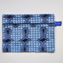 be a bag AA22, 1 rits (voorzijde) liggend model in mooie indigo print